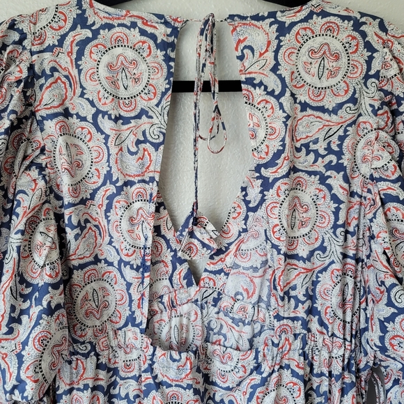 Chufy X MANGO Printed Maxi Dress, Size 6, Color White Paisley - Picture 14 of 16